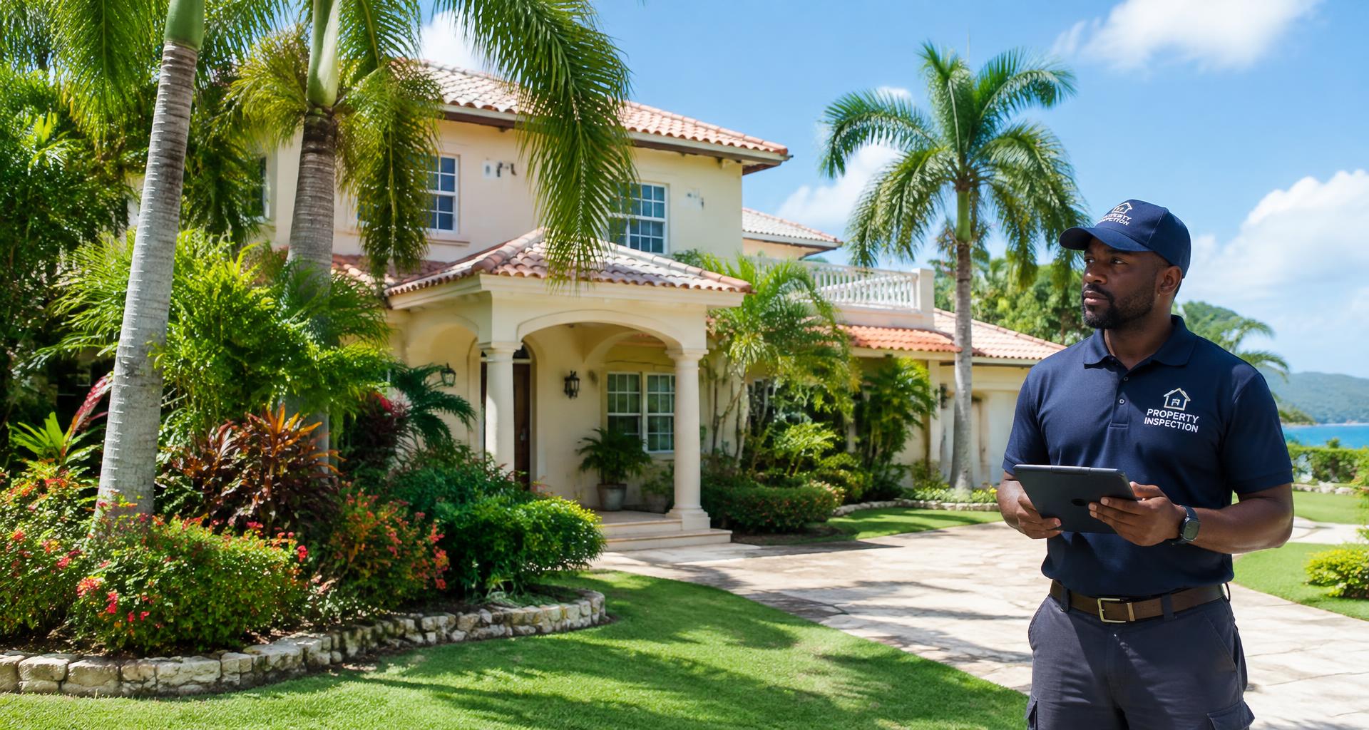 DiasporaCheck-in property officer inspecting a home in Jamaica